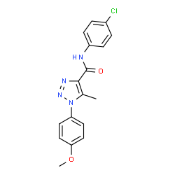 ChemSpider 2D Image | N-(4-Chlorophenyl)-1-(4-methoxyphenyl)-5-methyl-1H-1,2,3-triazole-4-carboxamide | C17H15ClN4O2