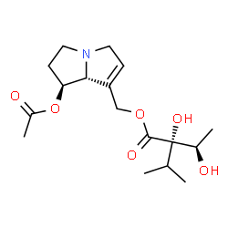 ChemSpider 2D Image | [(1S,7aR)-1-Acetoxy-2,3,5,7a-tetrahydro-1H-pyrrolizin-7-yl]methyl (2S,3R)-2,3-dihydroxy-2-isopropylbutanoate | C17H27NO6