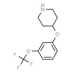ChemSpider 2D Image | 4-[3-(Trifluoromethoxy)phenoxy]piperidine | C12H14F3NO2
