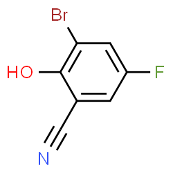 ChemSpider 2D Image | 3-Bromo-5-fluoro-2-hydroxybenzonitrile | C7H3BrFNO