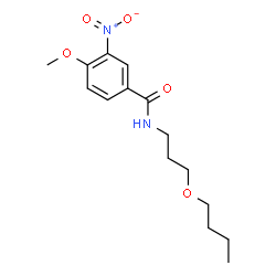 ChemSpider 2D Image | N-(3-Butoxypropyl)-4-methoxy-3-nitrobenzamide | C15H22N2O5