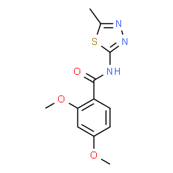 ChemSpider 2D Image | 2,4-Dimethoxy-N-(5-methyl-1,3,4-thiadiazol-2-yl)benzamide | C12H13N3O3S