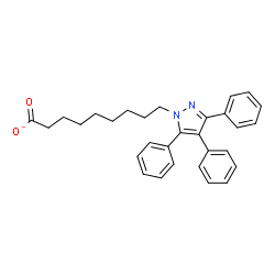 ChemSpider 2D Image | 9-(3,4,5-Triphenyl-1H-pyrazol-1-yl)nonanoate | C30H31N2O2