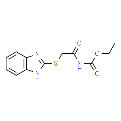 ChemSpider 2D Image | Ethyl [(1H-benzimidazol-2-ylsulfanyl)acetyl]carbamate | C12H13N3O3S