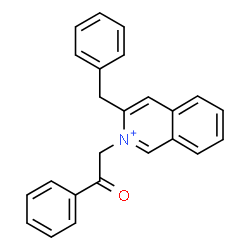ChemSpider 2D Image | 3-Benzyl-2-(2-oxo-2-phenylethyl)isoquinolinium | C24H20NO