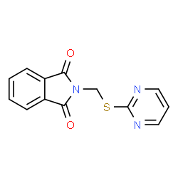 ChemSpider 2D Image | 2-[(2-Pyrimidinylsulfanyl)methyl]-1H-isoindole-1,3(2H)-dione | C13H9N3O2S