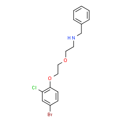 ChemSpider 2D Image | N-Benzyl-2-[2-(4-bromo-2-chlorophenoxy)ethoxy]ethanamine | C17H19BrClNO2
