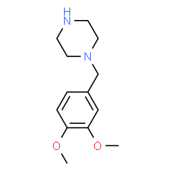 ChemSpider 2D Image | 1-(3,4-Dimethoxybenzyl)piperazine | C13H20N2O2