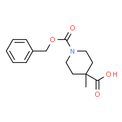 ChemSpider 2D Image | 1-Cbz-4-methylpiperidine-4-carboxylic acid | C15H19NO4