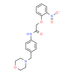 ChemSpider 2D Image | N-[4-(4-Morpholinylmethyl)phenyl]-2-(2-nitrophenoxy)acetamide | C19H21N3O5