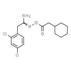 ChemSpider 2D Image | N'-(2-Cyclohexylacetoxy)-2-(2,4-dichlorophenyl)ethanimidamide | C16H20Cl2N2O2