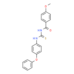 ChemSpider 2D Image | 3-(4-METHOXYBENZOYL)-1-(4-PHENOXYPHENYL)THIOUREA | C21H18N2O3S
