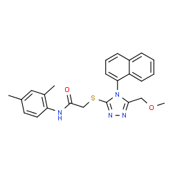 ChemSpider 2D Image | N-(2,4-Dimethylphenyl)-2-{[5-(methoxymethyl)-4-(1-naphthyl)-4H-1,2,4-triazol-3-yl]sulfanyl}acetamide | C24H24N4O2S