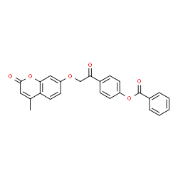 ChemSpider 2D Image | 4-{[(4-Methyl-2-oxo-2H-chromen-7-yl)oxy]acetyl}phenyl benzoate | C25H18O6