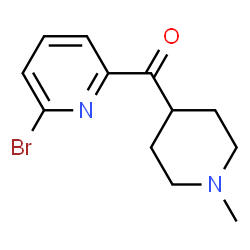 ChemSpider 2D Image | (6-Bromo-2-pyridinyl)(1-methyl-4-piperidinyl)methanone | C12H15BrN2O