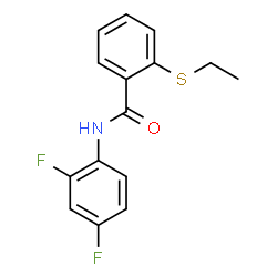 ChemSpider 2D Image | N-(2,4-Difluorophenyl)-2-(ethylsulfanyl)benzamide | C15H13F2NOS