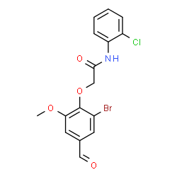 ChemSpider 2D Image | 2-(2-Bromo-4-formyl-6-methoxyphenoxy)-N-(2-chlorophenyl)acetamide | C16H13BrClNO4
