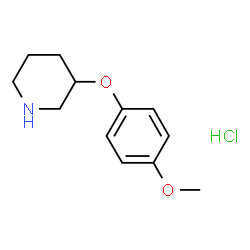 ChemSpider 2D Image | 3-(4-Methoxyphenoxy)piperidine hydrochloride | C12H18ClNO2