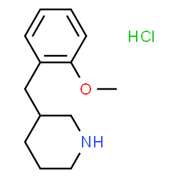 ChemSpider 2D Image | 3-(2-methoxybenzyl)piperidine hydrochloride | C13H20ClNO