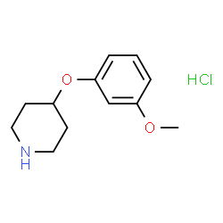 ChemSpider 2D Image | 4-(3-Methoxyphenoxy)piperidine hydrochloride | C12H18ClNO2