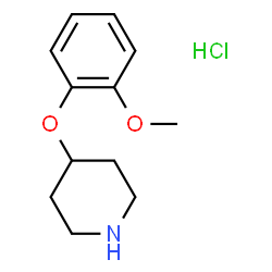 ChemSpider 2D Image | 4-(2-Methoxyphenoxy)piperidine hydrochloride | C12H18ClNO2
