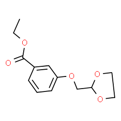 ChemSpider 2D Image | Ethyl 3-(1,3-dioxolan-2-ylmethoxy)benzoate | C13H16O5