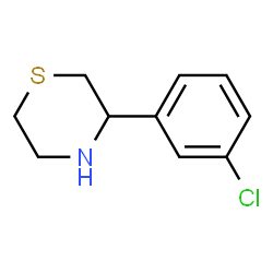 ChemSpider 2D Image | 3-(3-Chlorophenyl)thiomorpholine | C10H12ClNS