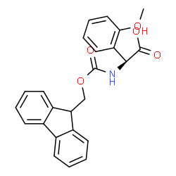 ChemSpider 2D Image | (2S)-{[(9H-Fluoren-9-ylmethoxy)carbonyl]amino}(2-methoxyphenyl)acetic acid | C24H21NO5