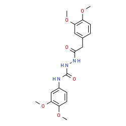 ChemSpider 2D Image | N-(3,4-Dimethoxyphenyl)-2-[(3,4-dimethoxyphenyl)acetyl]hydrazinecarboxamide | C19H23N3O6