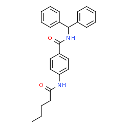 ChemSpider 2D Image | N-(Diphenylmethyl)-4-(pentanoylamino)benzamide | C25H26N2O2