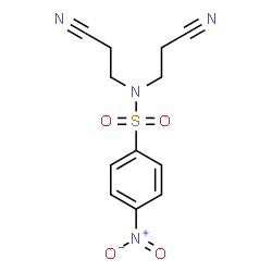 ChemSpider 2D Image | N,N-Bis(2-cyanoethyl)-4-nitrobenzenesulfonamide | C12H12N4O4S