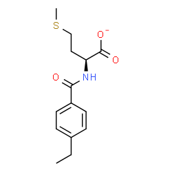 ChemSpider 2D Image | (2S)-2-[(4-Ethylbenzoyl)amino]-4-(methylsulfanyl)butanoate | C14H18NO3S