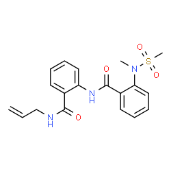 ChemSpider 2D Image | N-[2-(Allylcarbamoyl)phenyl]-2-[methyl(methylsulfonyl)amino]benzamide | C19H21N3O4S