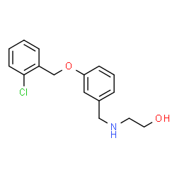 ChemSpider 2D Image | 2-({3-[(2-Chlorobenzyl)oxy]benzyl}amino)ethanol | C16H18ClNO2