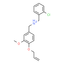 ChemSpider 2D Image | [4-(Allyloxy)-3-methoxyphenyl]-N-(2-chlorobenzyl)methanaminium | C18H21ClNO2