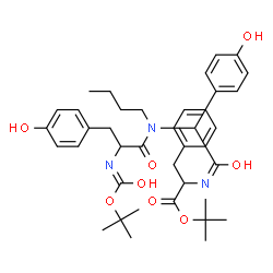 ChemSpider 2D Image | 2-Methyl-2-propanyl N-{[butyl(N-{[(2-methyl-2-propanyl)oxy]carbonyl}tyrosyl)amino](4-hydroxyphenyl)acetyl}phenylalaninate | C39H51N3O8