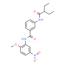 ChemSpider 2D Image | 3-[(2-Ethylbutanoyl)amino]-N-(2-methoxy-5-nitrophenyl)benzamide | C20H23N3O5