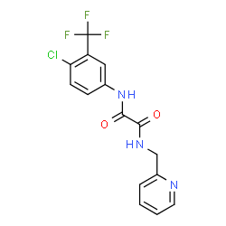 ChemSpider 2D Image | N-[4-Chloro-3-(trifluoromethyl)phenyl]-N'-(2-pyridinylmethyl)ethanediamide | C15H11ClF3N3O2