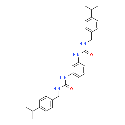 ChemSpider 2D Image | 1,1'-(1,3-Phenylene)bis[3-(4-isopropylbenzyl)urea] | C28H34N4O2