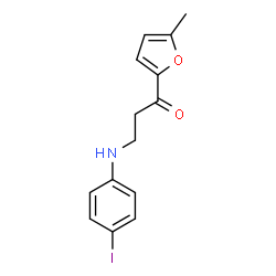 ChemSpider 2D Image | 3-[(4-Iodophenyl)amino]-1-(5-methyl-2-furyl)-1-propanone | C14H14INO2
