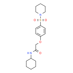 ChemSpider 2D Image | N-Cyclohexyl-2-[4-(1-piperidinylsulfonyl)phenoxy]acetamide | C19H28N2O4S