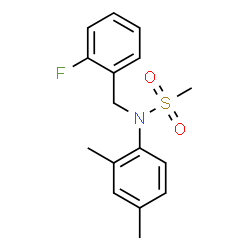 ChemSpider 2D Image | N-(2,4-Dimethylphenyl)-N-(2-fluorobenzyl)methanesulfonamide | C16H18FNO2S