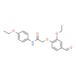 ChemSpider 2D Image | 2-(2-Ethoxy-4-formylphenoxy)-N-(4-ethoxyphenyl)acetamide | C19H21NO5