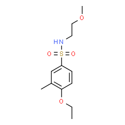 ChemSpider 2D Image | 4-Ethoxy-N-(2-methoxyethyl)-3-methylbenzenesulfonamide | C12H19NO4S