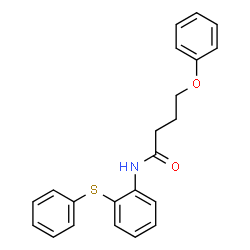 ChemSpider 2D Image | 4-Phenoxy-N-[2-(phenylsulfanyl)phenyl]butanamide | C22H21NO2S