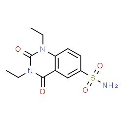 ChemSpider 2D Image | 1,3-Diethyl-2,4-dioxo-1,2,3,4-tetrahydro-6-quinazolinesulfonamide | C12H15N3O4S
