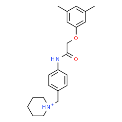 ChemSpider 2D Image | 1-(4-{[(3,5-Dimethylphenoxy)acetyl]amino}benzyl)piperidinium | C22H29N2O2