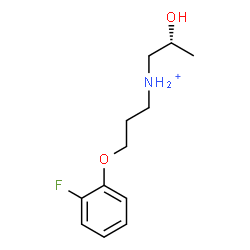 ChemSpider 2D Image | (2R)-N-[3-(2-Fluorophenoxy)propyl]-2-hydroxy-1-propanaminium | C12H19FNO2