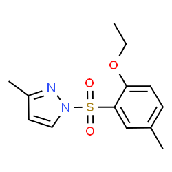 ChemSpider 2D Image | 1-[(2-Ethoxy-5-methylphenyl)sulfonyl]-3-methyl-1H-pyrazole | C13H16N2O3S