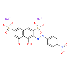 ChemSpider 2D Image | Acid Red 176 | C16H9N3Na2O10S2